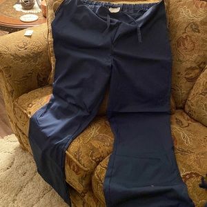 New navy blue scrub pants, flare style